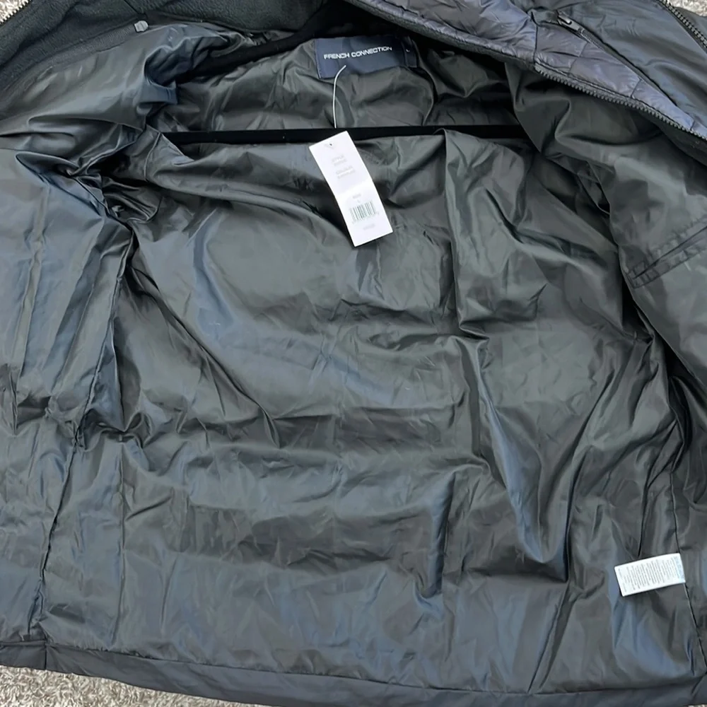 French Connection Row Fleece Puffer Coat - Picture 13 of 13